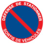 PANNEAU DEFENSE DE STATIONNER O/ 300