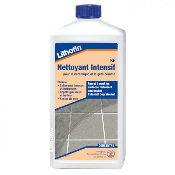 LITHOFIN KF NETTOYANT INTENSIF 1  LITRE (FAIRE ESSAI PRÉALABLE ET LAISSER AGIR 2-3 JOURS)