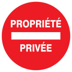 PANNEAU PVC "PROPRIETEE PRIVEE" O/300 REF 62220